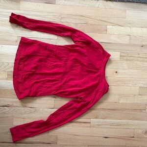 Red Long Sleeve Athleta Shirt